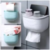 Afbeelding van Bewello® - WC Rolhouder - Toiletrolhouder - Zelfklevend WC Kastje - Wit met Grijs - 210 x 135 x 135 mm -