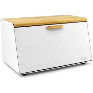 Afbeelding van Broodtrommel Trapeziumvormig Wit - Helpt Brood Vers Te Houden Brooddoos - Bewaardoos - Vershouddoos -