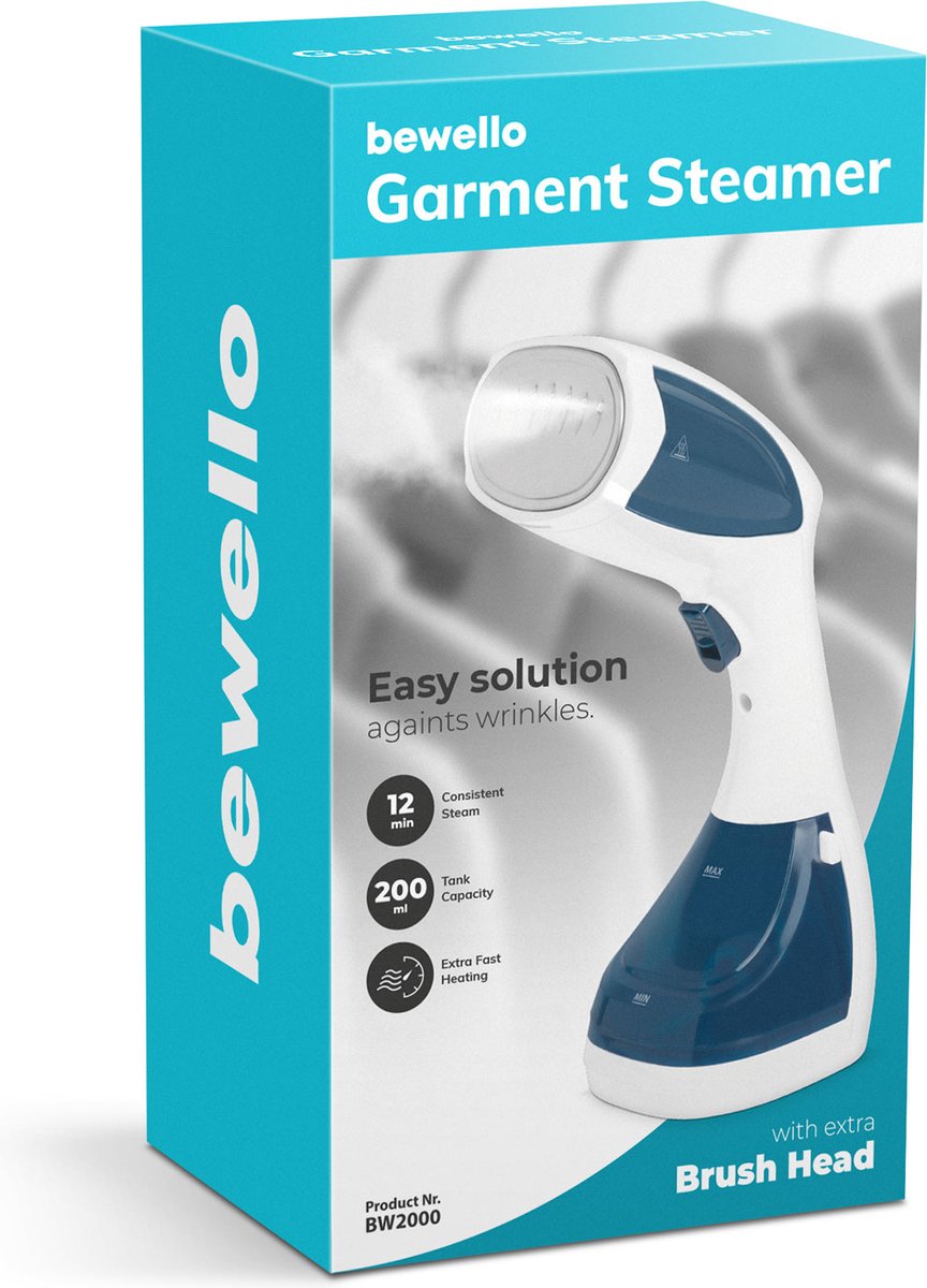 Afbeelding van Kledingstomer - Handstomer Kleding - Stoomreiniger Stoomapparaat - Draagbare Handstomer op Netstroom - 200ML