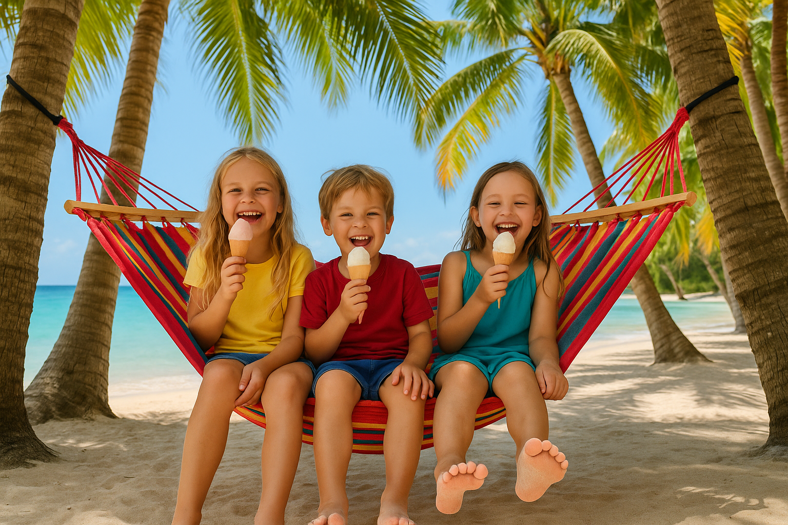 Afbeelding van HSXL Dubbele Hangmat Rood met Spreidstok en Touwen - 1 of 2 Persoons - Lig Oppervlak 190x150cm - Lengte 260cm