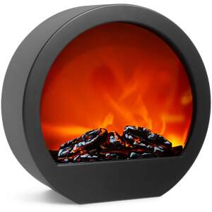 Afbeelding van Bewello - Mobiele Elektrische Sfeerhaard voor op een schouw of tafel - Open Haard met LED-vlameffect - werkt