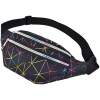 Afbeelding van Festival Tasje Heuptasje - voor Dames of Heren - GALAXY- Zwart - Fanny Pack - Heuptas Holografisch - 89c7