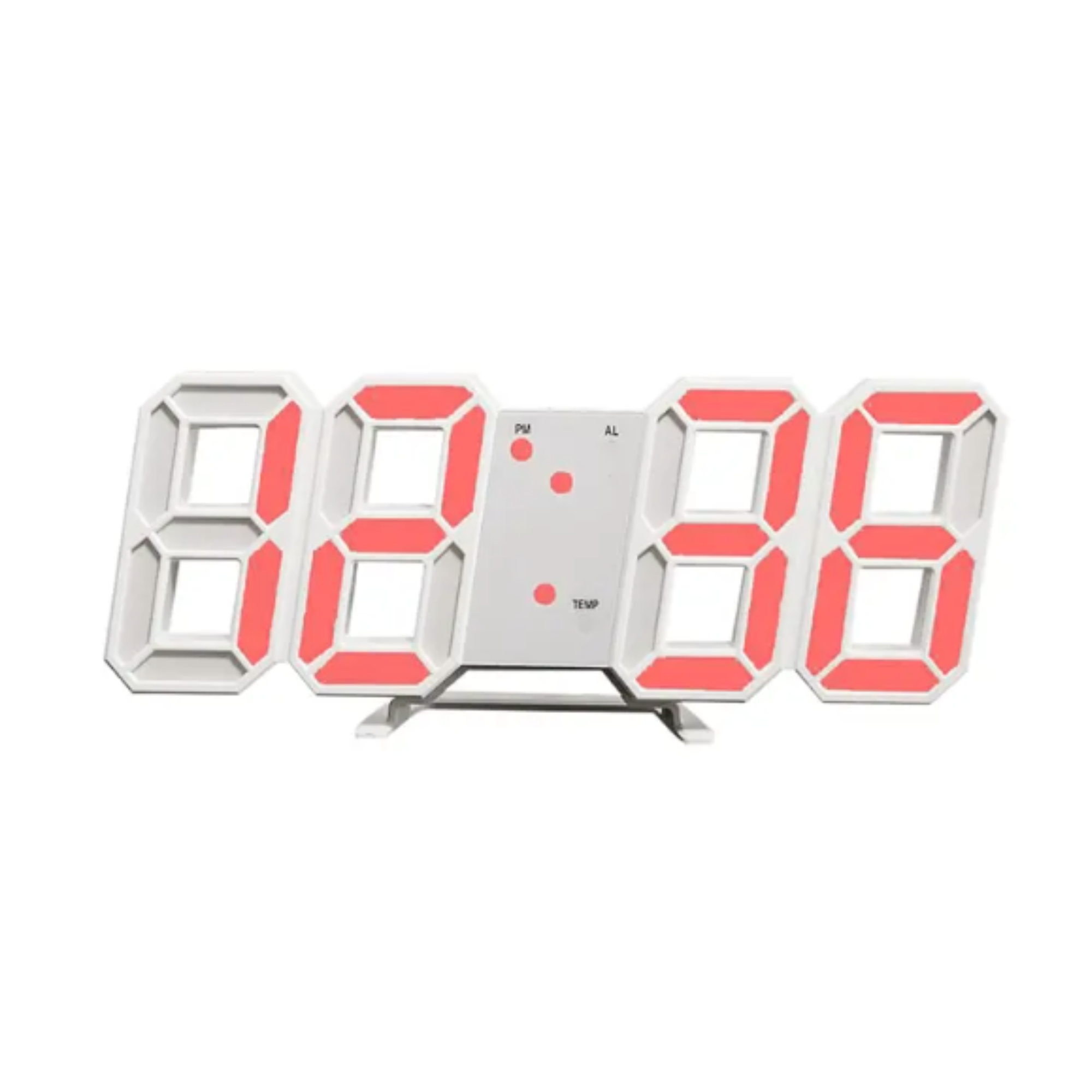 Afbeelding van Digitale LED Klok Wekker met Rood Licht - op USB (incl.) - Tafelklok voor Slaapkamer - Game Kamer - 24 x 9,4