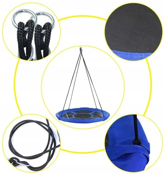 Afbeelding van Grote Nestschommel - Ø 110cm - Kinderschommel Blauw - 8b1f 7bbf 4d60 b6e5 432087689319