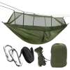 Afbeelding van HSXL Lichtgewicht Outdoor Hangmat met Muggennet en Accessoires - 260x140cm - Groen - Survival Hangmat met