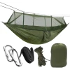 Afbeelding van HSXL Lichtgewicht Outdoor Hangmat met Muggennet en Accessoires - 260x140cm - Groen - Survival Hangmat met