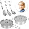 Afbeelding van Metalen Speelgoed Pannenset - Pannen Set - Keukengerei voor Speelkeuken - 6 delig - Metaal - 8d27 16fa 437c