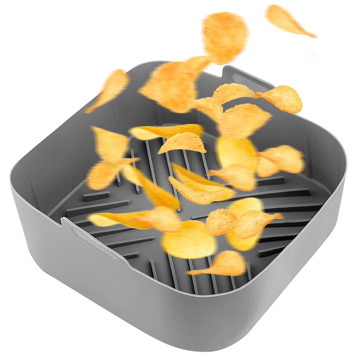 Afbeelding van HSXL - Bakvorm voor Airfryer Bakjes Siliconen - 1 Stuk - Vierkant 20CM - Bakpapier Alternatief - Accessoires