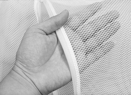 Afbeelding van JS HomeTools Waszakken - 40x30 - Set van 2 stuks - Wasnet - Met Rits - Wasnetje Wasmachine - Wasgoed -