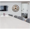 Afbeelding van HSXL - 60cm Grote Stille Wandklok Landelijk en Industrieel uit Zwart met Goud Hout - Groot - 60 cm - Houten