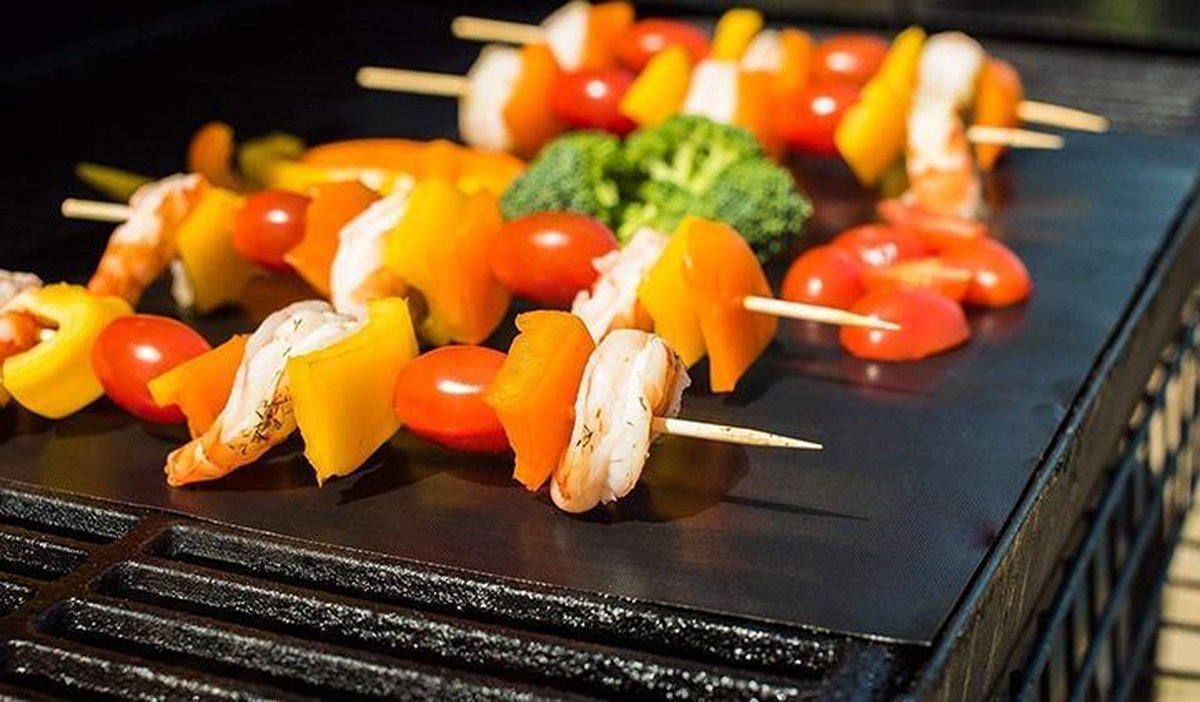 Afbeelding van Family Pound - Barbecue Mat - Grill Mat voor BBQ - SET van 3 stuks - Herbruikbaar Bakpapier - Oven en