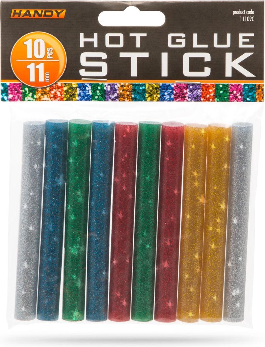 Afbeelding van Handy - Lijmpistool Vullingen Glitter - Lijmpatronen 11MM Rond - 100MM Lang - Lijm Patronen voor Lijmpistool