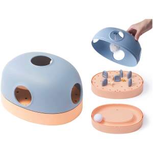 Afbeelding van 3-in-1 Interactief Kattenspeelgoed - Food Maze - Voederpuzzel - Blauw / Roze - 912b e835 4122 b2ef