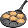 Afbeelding van Pannenkoekenpan Smileys Smiley - Pancake Pan - Omeletpan - Omeletmaker - Eierpan - Anti Aanbak - 7 Vakken -