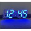 Afbeelding van Digitale LED Klok Wekker met Blauw Licht - op USB (incl.) - Tafelklok voor Slaapkamer - Game Kamer - 24 x