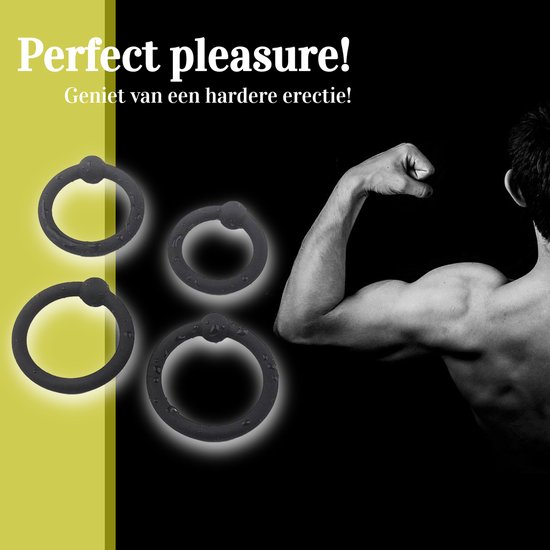 Afbeelding van SEDUCTA - Cockring Set - Penisring Set - Penisringen Siliconen - Cockringen 4 Stuks - BPK - 93b4 74b9 4c0c