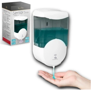 Afbeelding van Vog&Arths - Automatische Zeepdispenser met Sensor - Zeeppompje - Wit / Smoke Transparant - Automatische