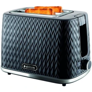Afbeelding van Toaster Broodrooster Retro - Zwart - Vintage Geroosterd brood Toaster - met Cool Wall, Ontdooi en