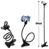 Afbeelding van Flexibele Telefoonhouder met Klem - Flexibele Arm Bed - Flexibel - Telefoon Houder Bureau Tafel - Mobiele