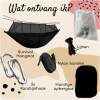 Afbeelding van HSXL Lichtgewicht Outdoor Hangmat met Muggennet en Accessoires - 260x140cm - Zwart- Survival Hangmat met