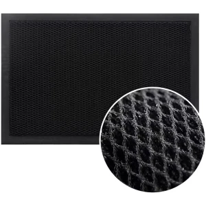 Afbeelding van 3D Mesh Deurmat Anti-Slip voor binnen - 90x60cm - Rubber/Stof - Zwart - Droogloopmat Antislip - 960c c188