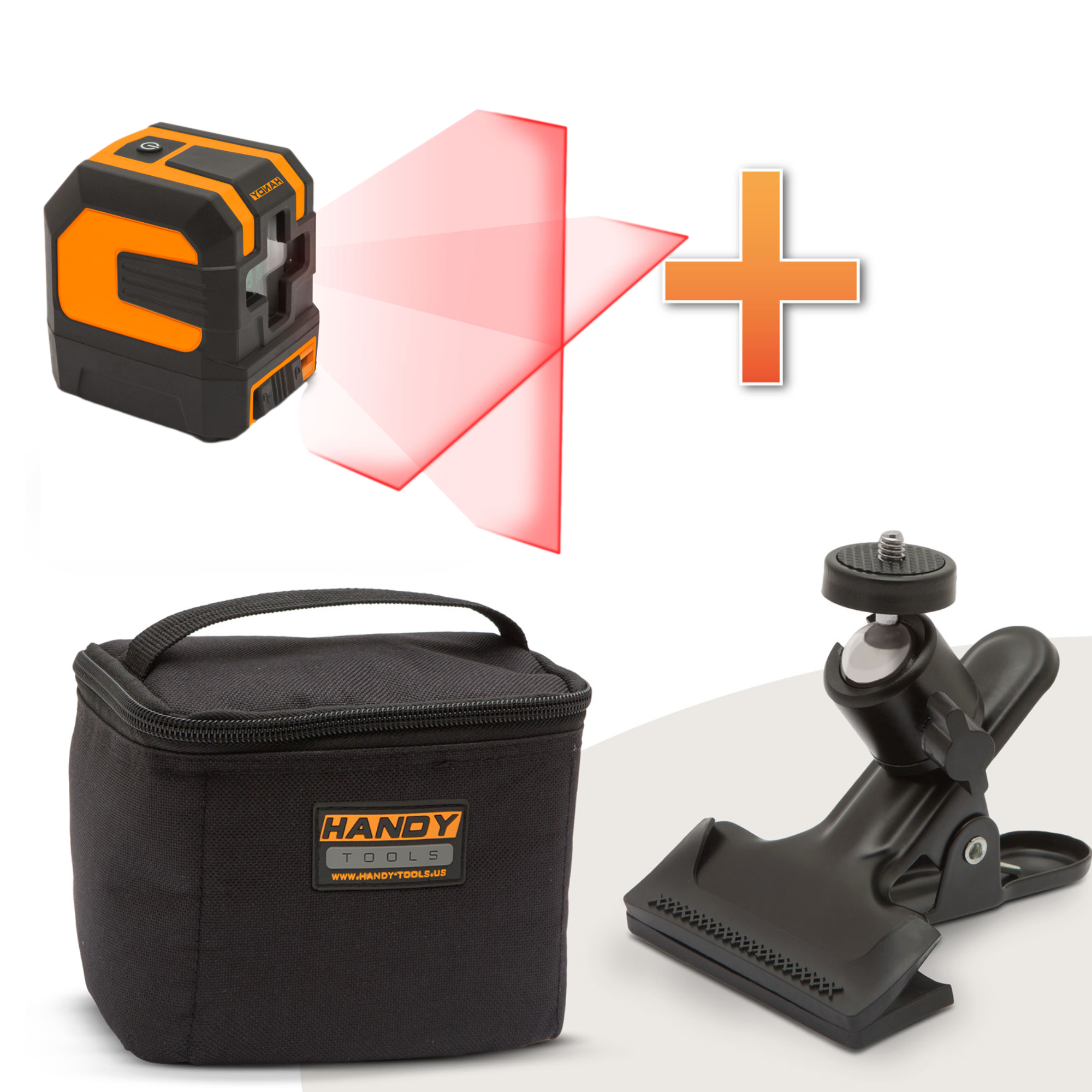 Afbeelding van Handy - Kruislijnlaser met Opbergtas en Klem - Zelfnivellerende Kruis Laser - 97cc bc98 4d23 b93a 4f41d79e36e5