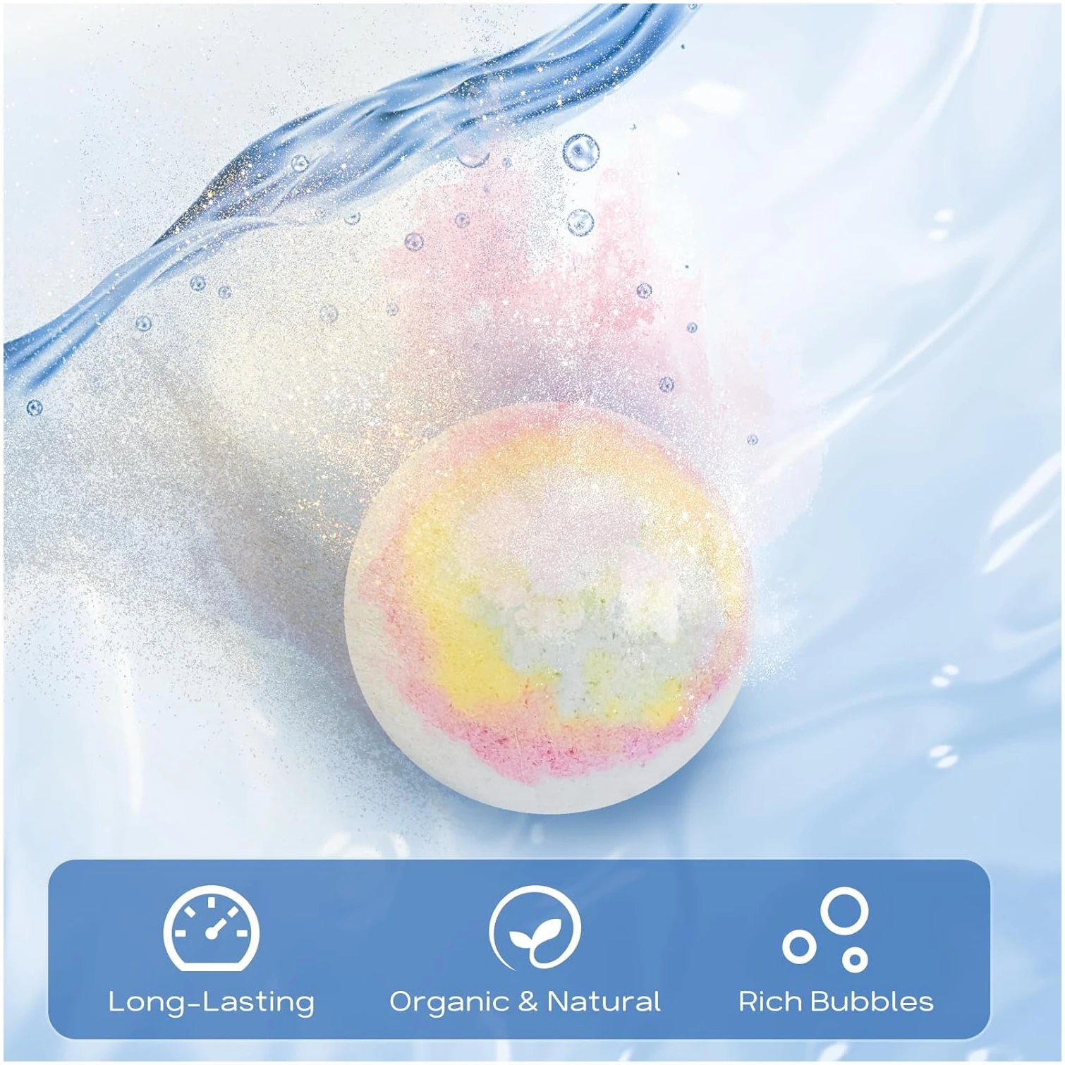 Afbeelding van Bath bombs 12 stuks - Bruisballen voor in Bad - 12 Etherische Aroma Bad bommen - Giftset - Cadeau - 60g per