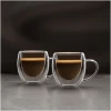Afbeelding van Vog&Arths Dubbelwandige Espresso Kopjes - 2x 80ML - Glazen voor Espresso met Oor - 985e 91d4 4ad5 a789