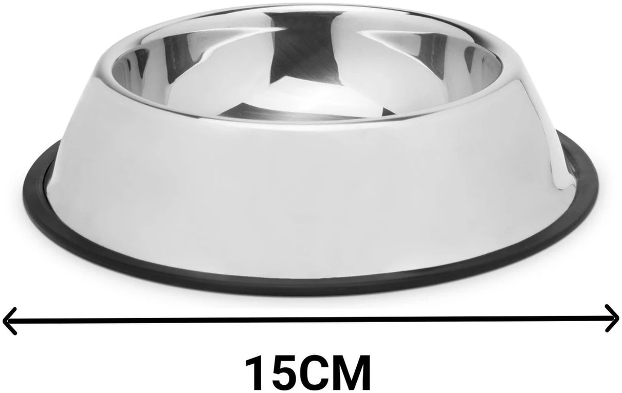 Afbeelding van Yummie® Voerbak / Drinkbak voor Hond en Kat - RVS met Antislip - ø 15CM - 9a49 7727 4804 9b54 9bb081f230a7