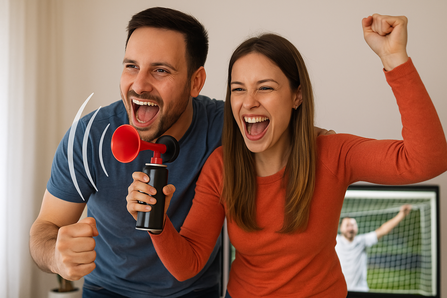 Afbeelding van Luchthoorn Toeter - Gastoeter - Scheepshoorn - Feest Toeter - met gas vulling 300ML - Professioneel - EK / WK