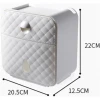 Afbeelding van Bewello® - WC Rolhouder - Toiletrolhouder - Zelfklevend WC Kastje - Wit met Grijs - 205 x 125 x 220 mm -