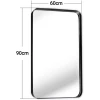 Afbeelding van HSXL - Spiegels - Luxe Rechthoekige Spiegel Zwart - 60x90cm Groot - Grote Wandspiegel 60 x 90 cm Rechthoek