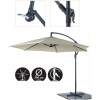Afbeelding van Lifetime Garden Zweefparasol met Voet - Zwevende Parasol Kantelbaar - ⌀300 x 300 cm - Balkonparasol met