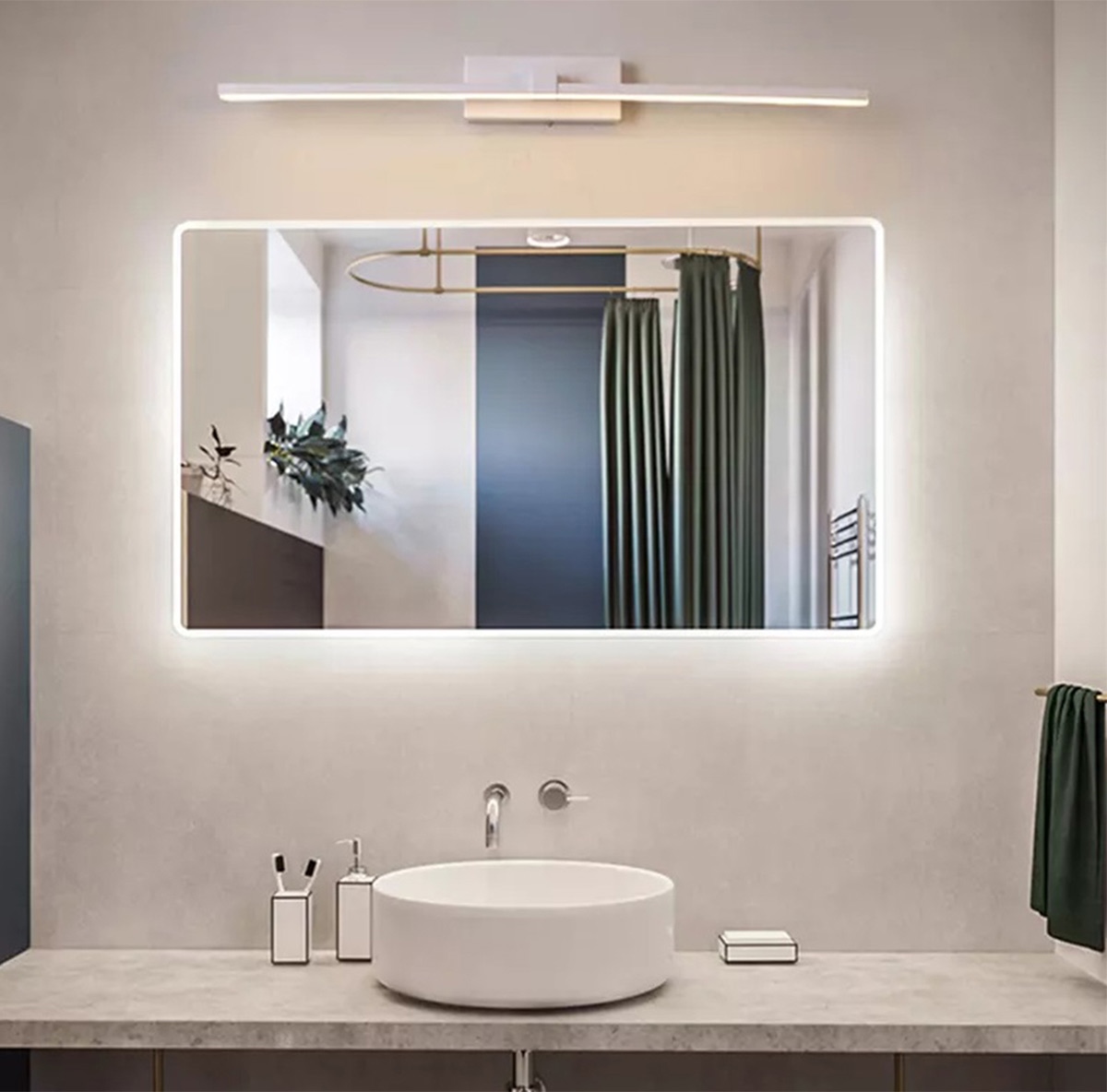 Afbeelding van Spiegelverlichting - Badkamerlamp - Spiegel Verlichting - Led Verlichting - Spiegellamp - Badkamer