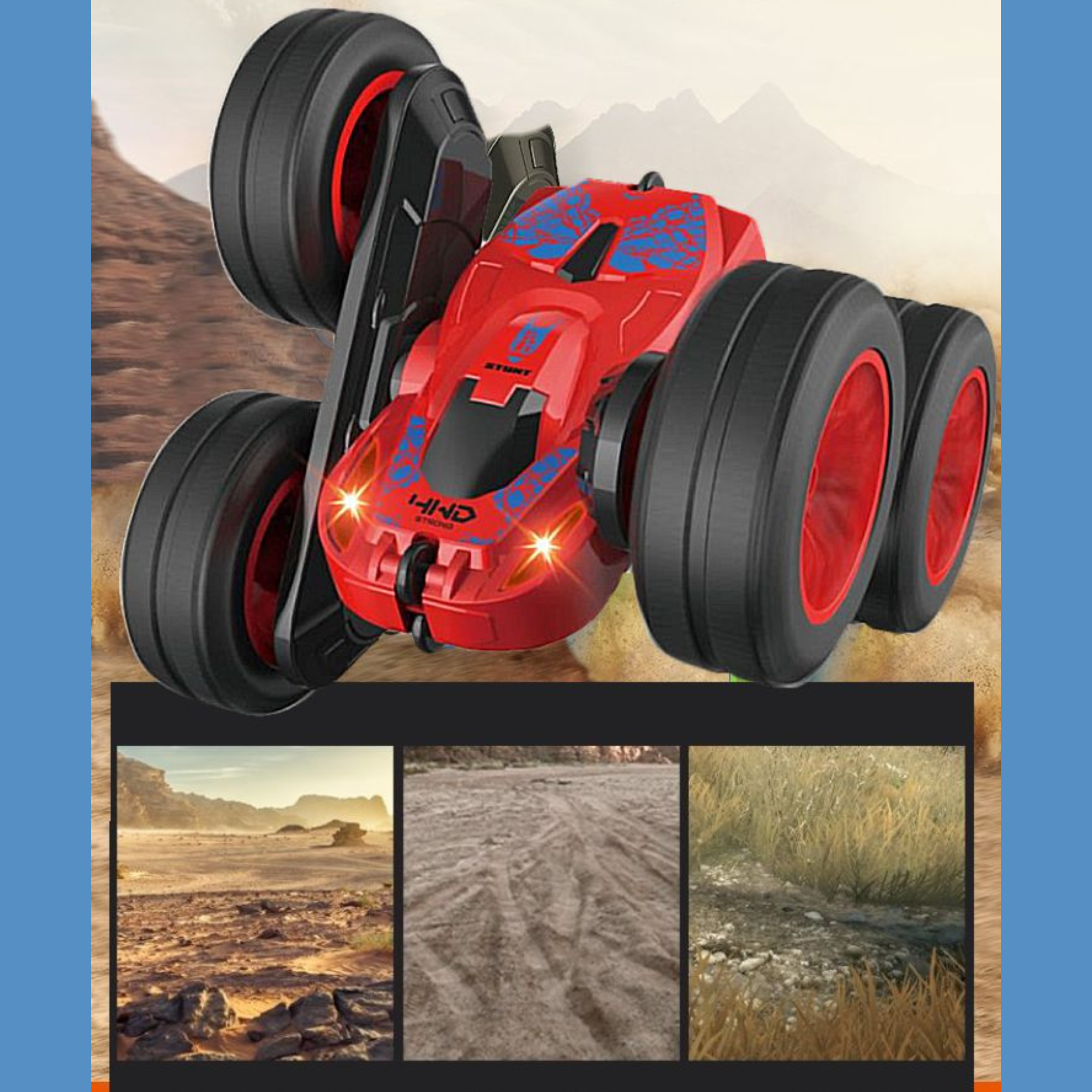 Afbeelding van HyperWheels - Bestuurbare Auto voor Jongens - Speelgoed Stuntauto voor Binnen of Buiten - Rood met Zwart -