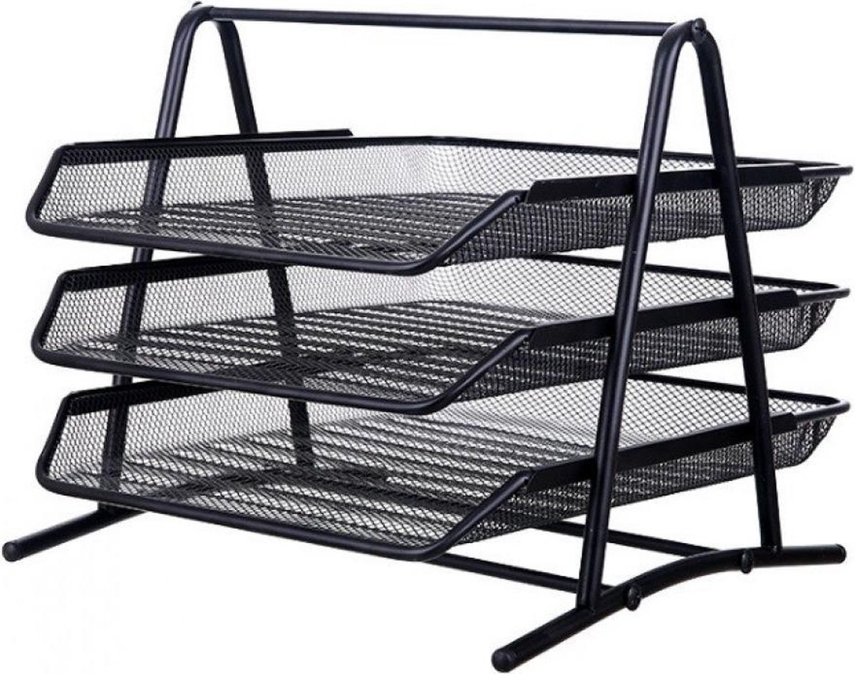 Afbeelding van Metalen Brievenbak - Documentenrek - Postsorteerder - Brievenhouder Postbakje - Bureau Organizer en