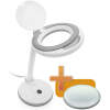 Afbeelding van Handy - Bureau Loeplamp op Standaard - Vergrootglas met verlichting - Op Netstroom - 100MM Glas - Loep Lamp -