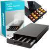 Afbeelding van Capsulehouder met Lade Nespresso - Cups Houder voor 50 Koffie Capsules - Capsulehouders - RVS - Zwart - 365 x