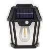 Afbeelding van Landelijke Hangende Tuin Lantaarn met LED Bol lamp Solar - Windlicht op Zonne-Energie - Wandlamp voor Buiten
