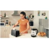 Afbeelding van Toaster Broodrooster Retro - Zwart - Model 2024 - Vintage Geroosterd brood Toaster - met Cool Wall, Ontdooi