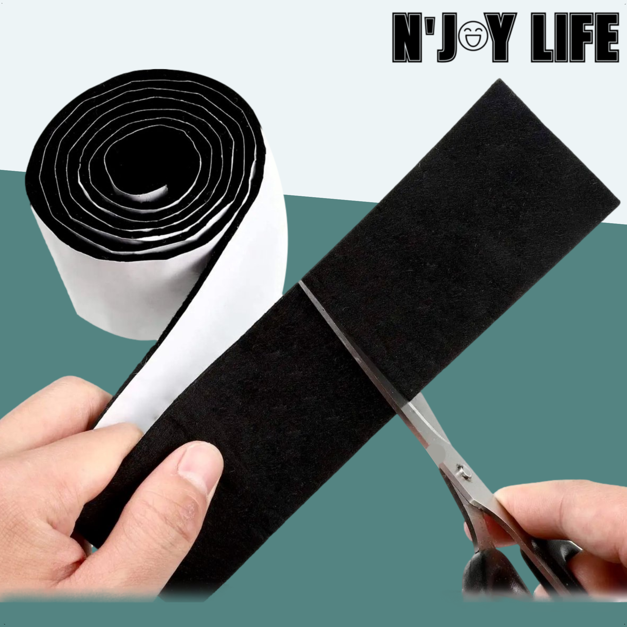 Afbeelding van 1x N'JOY LIFE Premium Vilt op Rol - Anti Kras Meubelvilt Viltjes - 2 meter x 5 cm - Zelfklevende