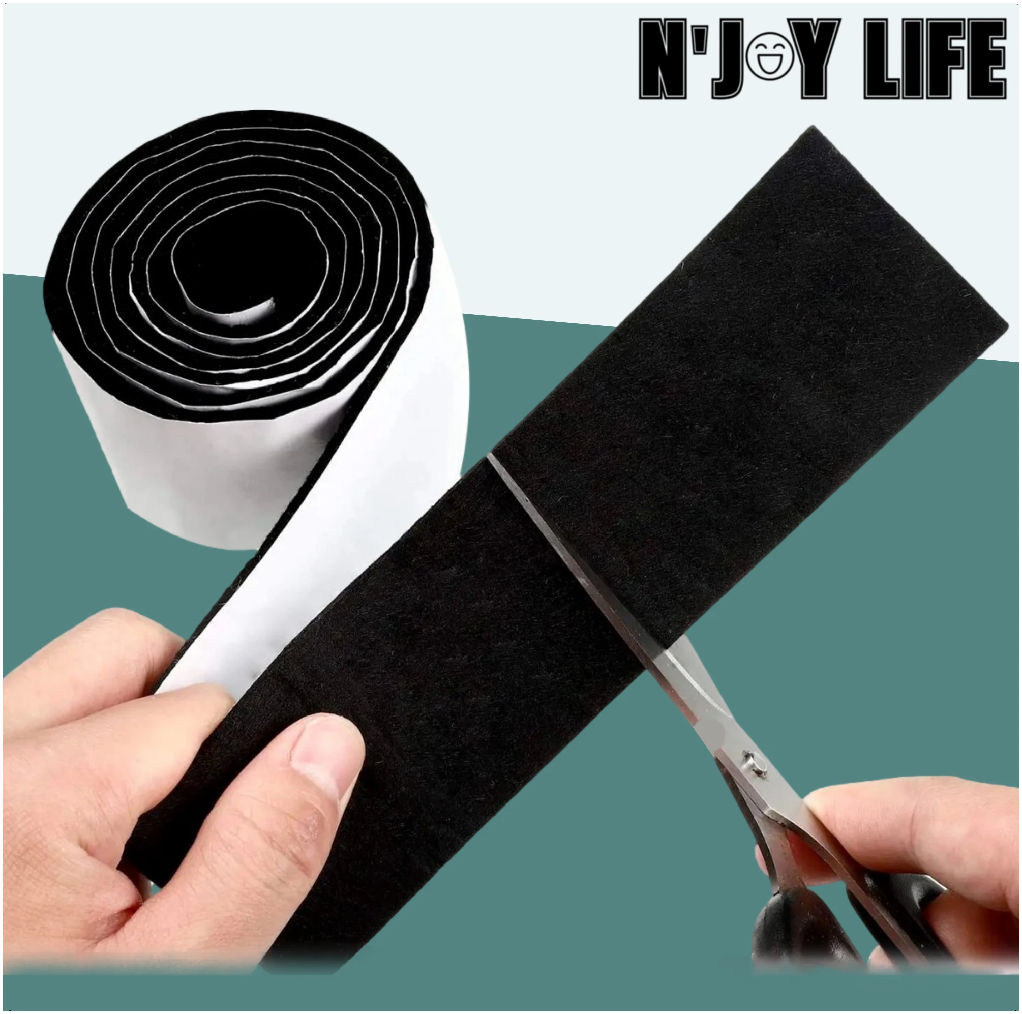 Afbeelding van 1x N'JOY LIFE Premium Vilt op Rol - Anti Kras Meubelvilt Viltjes - 2 meter x 5 cm - Zelfklevende