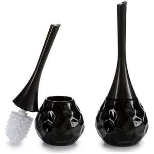 Afbeelding van Zwarte Keramische Design Toiletborstel/WC borstel - Met houder - Uniek design - a33f ea70 43ad 9cf8