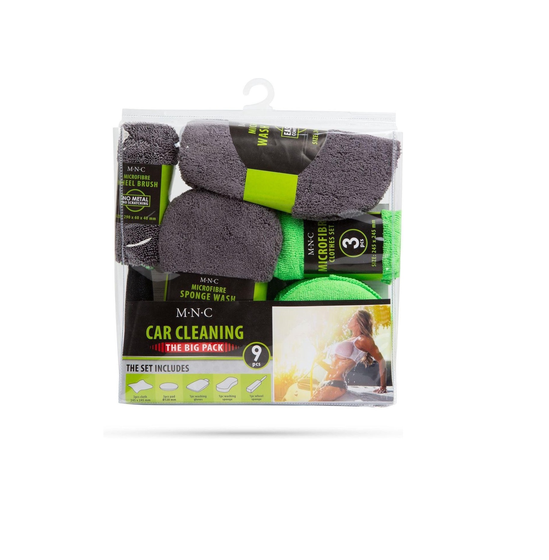 Afbeelding van Complete Autowas Set Microvezel - 9 delige set - Autowasset Autopoetsdoeken - Autowas Producten - Motorfiets