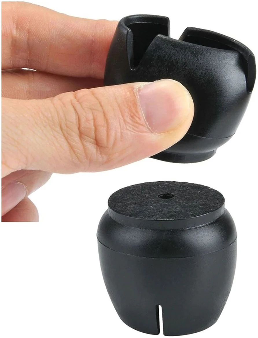 Afbeelding van Stoelpoot Doppen – 12-16mm – met Anti-Kras Vilt – Stoelpoot beschermers - Vloerbescherming –