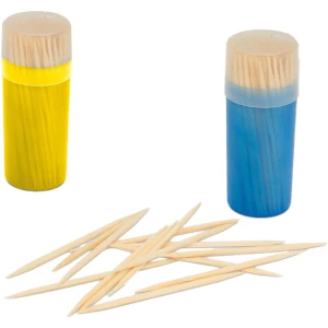 Afbeelding van Tandenstokers / Cocktailprikkers / Sateprikkers - Set van 2 doosjes - 200 Stuks - Toothpicks - BPK - a4bb