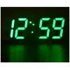Afbeelding van Digitale LED Klok Wekker met Groen Licht - op USB (incl.) - Tafelklok voor Slaapkamer - Game Kamer - 24 x 9,4