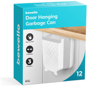Afbeelding van Bewello - Hangende Vuilnisbak Kastdeur - Inbouw Prullenbak Hangend voor Keukenkast - Afvalbakje Opvouwbaar -