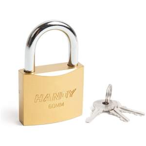 Afbeelding van Handy - Extra Groot & Zwaar Hangslot met Sleutel 60mm - Hangsloten - Gehard staal - Sluiting ⌀ 9MM -