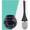 Afbeelding van Zwarte Keramische Design Toiletborstel/WC borstel - Met houder - Uniek design - ab5c c69d 4a2d 9b7f